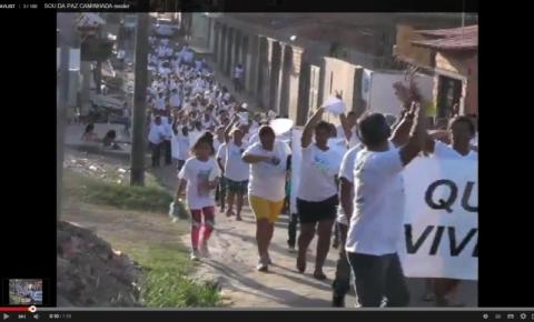  Realizada primeira caminhada  SOU da PAZ   no bairro Sol e Mar